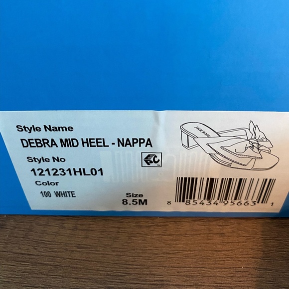 Jack Rogers - Debra Block Heel - WHITE 8.5 - Picture 4 of 4